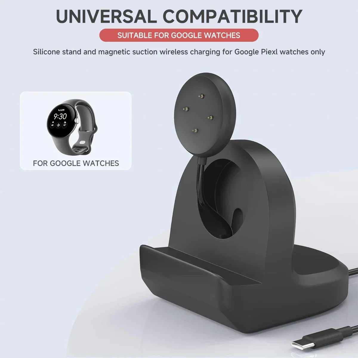Soft Silicone Charger Cradle D - đánh giá và giá Wireless Charger 3 In 1