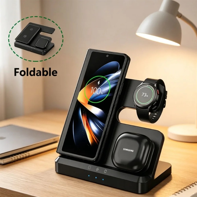 3 in 1 Fast Wireless Charger F - đánh giá và giá Wireless Charger 3 In 1