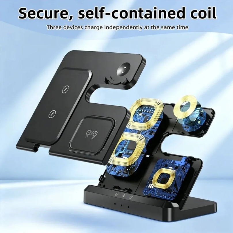 3 in 1 Fast Wireless Charger F - đánh giá và giá Wireless Charger 3 In 1