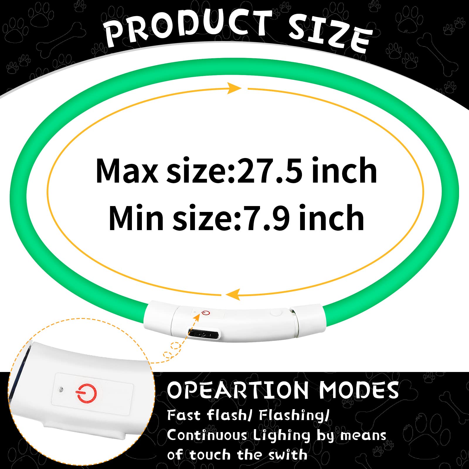 Silicone LED Dog Collar Rechar - đánh giá và giá Tech Dog Accessories