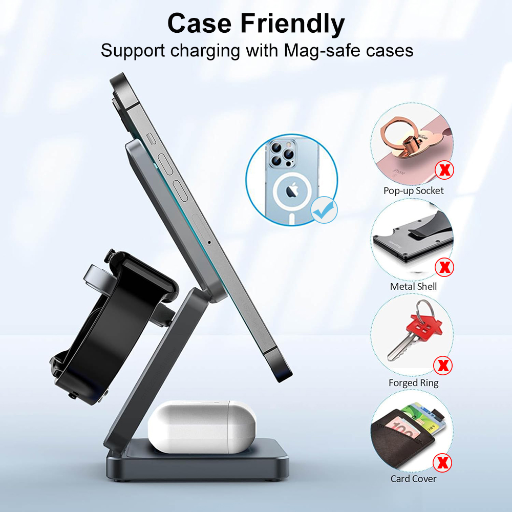Wireless Charger 3 in 1 Foldab - đánh giá và giá Wireless Charger 3 In 1
