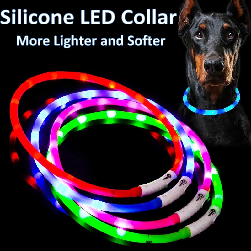 Silicone LED Dog Collar Rechar - đánh giá và giá Tech Dog Accessories