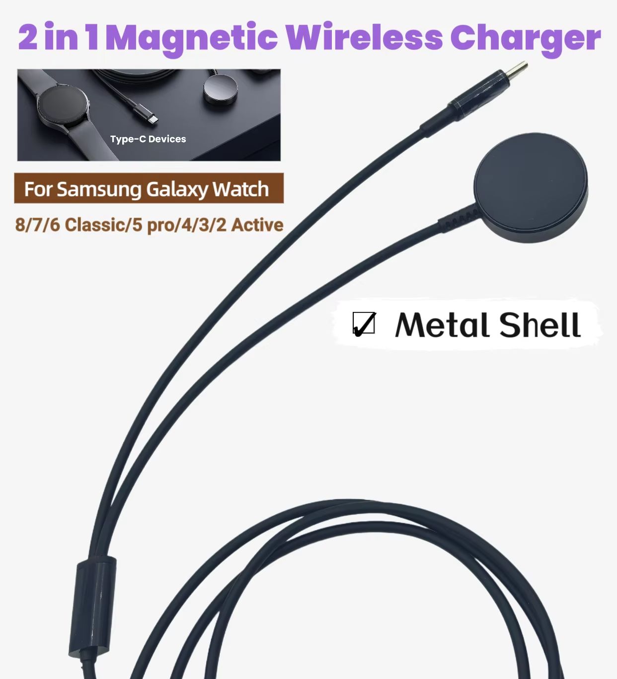 Type-C 2-in-1 Magnetic Wireles - đánh giá và giá Wireless Charger 3 In 1
