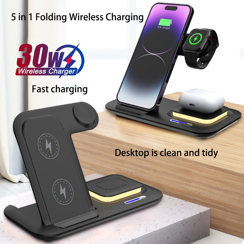 Hot 3 in 1 Foldable Wireless M - đánh giá và giá Wireless Charger 3 In 1