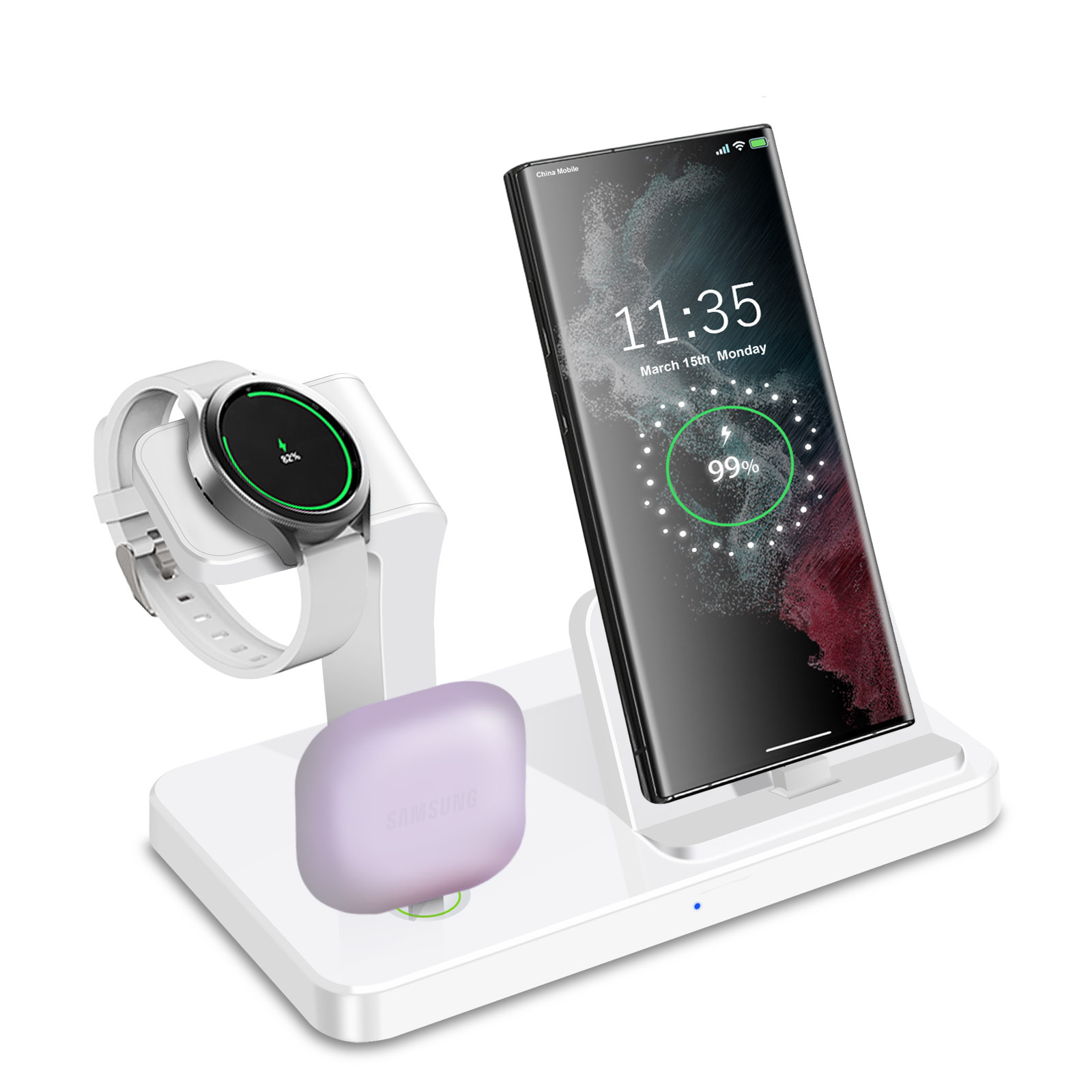 Desk 3 in 1 Type C Port Wirele - đánh giá và giá Wireless Charger 3 In 1