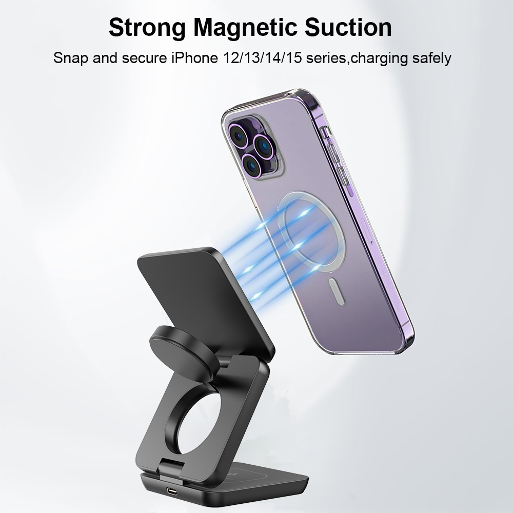 3 in 1 Foldable Magnetic Wirel - đánh giá và giá Wireless Charger 3 In 1