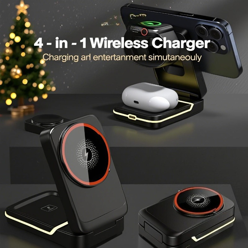 3 in 1 Magnetic Foldable Trave - đánh giá và giá Wireless Charger 3 In 1