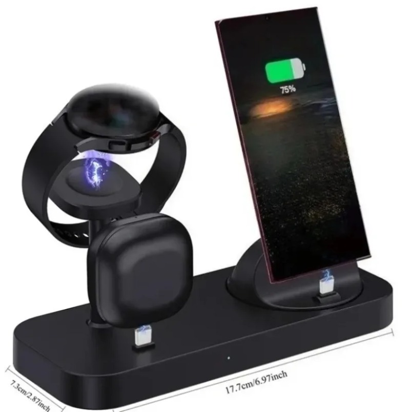 3 in 1 Wireless Charger Dual C - đánh giá và giá Wireless Charger 3 In 1