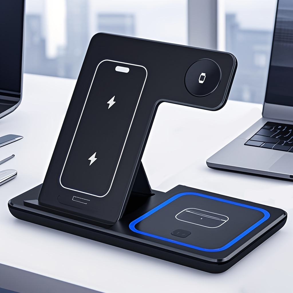 3-In-1 Foldable Wireless Charg - đánh giá và giá Wireless Charger 3 In 1