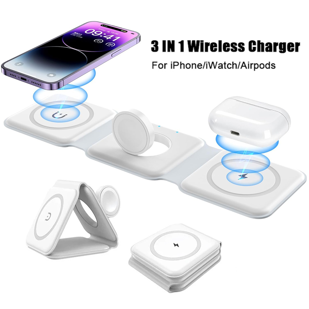 3 In 1 Wireless Charging Stati - đánh giá và giá Wireless Charger 3 In 1