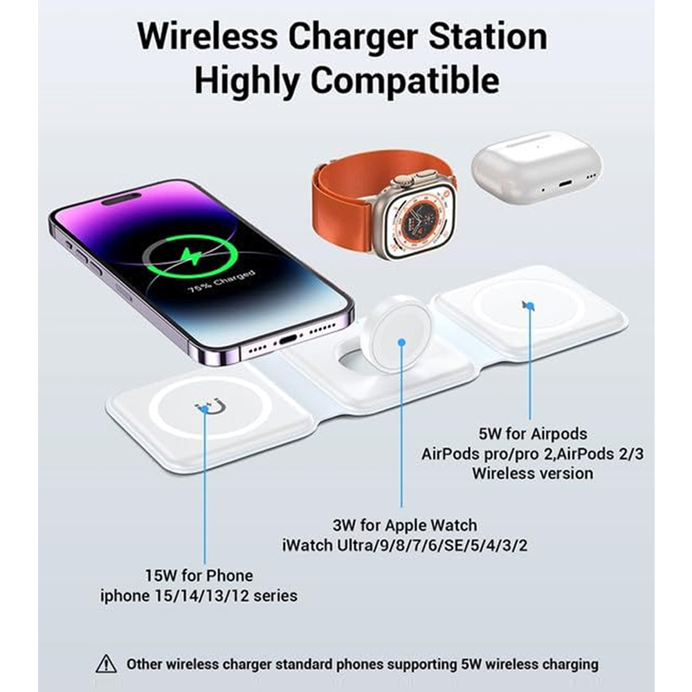 3 In 1 Wireless Charging Stati - đánh giá và giá Wireless Charger 3 In 1