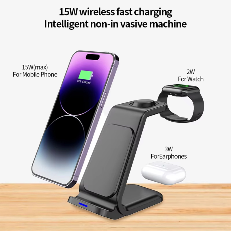 15W 3 in 1 Wireless Charger St - đánh giá và giá Wireless Charger 3 In 1