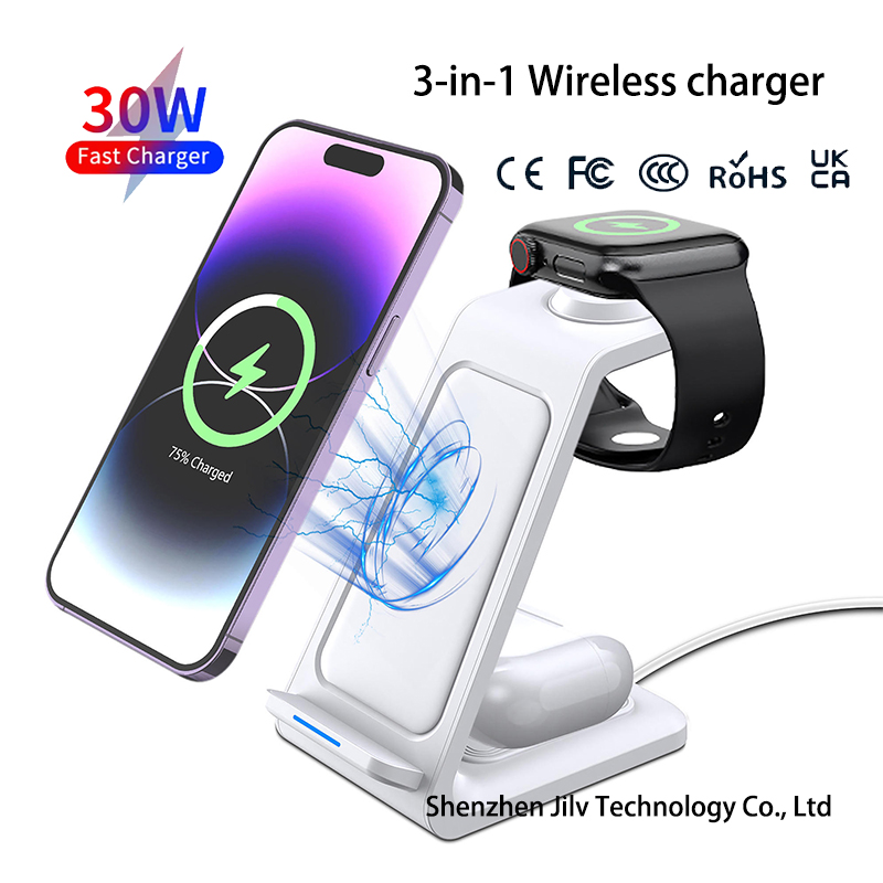 15W 3 in 1 Wireless Charger St - đánh giá và giá Wireless Charger 3 In 1