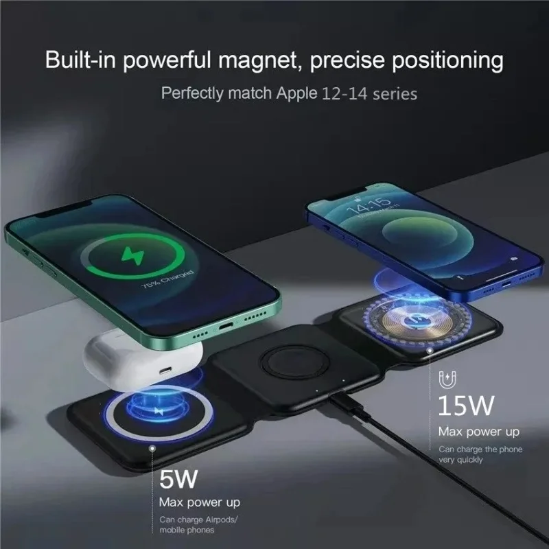 3 in 1 Portable Magnetic Wirel - đánh giá và giá Wireless Charger 3 In 1